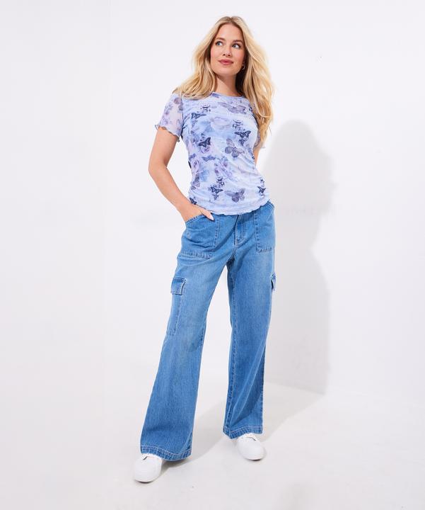 Actual product image Joe Browns Butterfly Print Mesh Top (44)