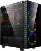 Hyrican Draco XD 7477 AMD Ryzen 5 5700X, 32GB RAM, 1TB M.2 SSD, NVIDIA RTX 4070 (12GB GDDR6), Window (AMD Ryzen 5 5700U, 32 Go, 1000 Go)