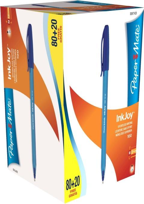 Actual product image Paper Mate Inkjoy 100 RT (Blue, 1 x)