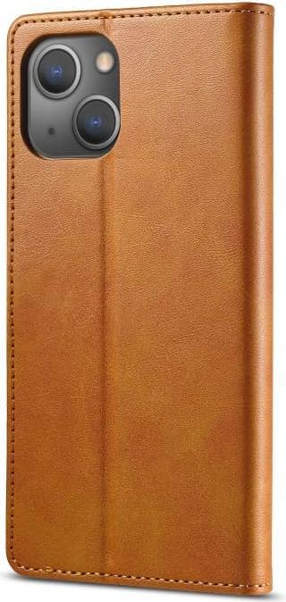 Produktbild LC.Imeeke iPhone 11 - Wallet Etui mit 3 Kartenfächern & Magnetverschluss, hellbraun/orange (Apple iPhone 11)