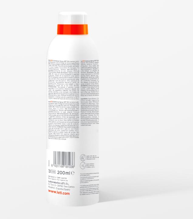 Produktbild Leti letiAT4 atopic skin defense Spray LSF 50+, 200 ml Lösung (Sonnenspray, SPF 50+, 200 ml)