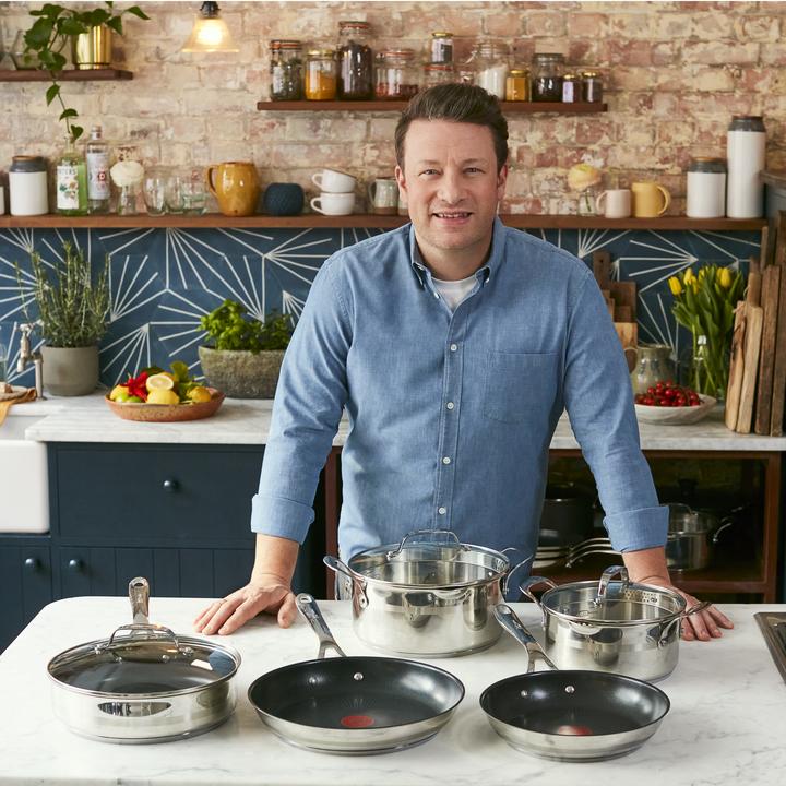 Produktbild Tefal Jamie Oliver Cook Smart Wokpfanne (28 cm, Wok Pfanne, Bratpfanne, Edelstahl)