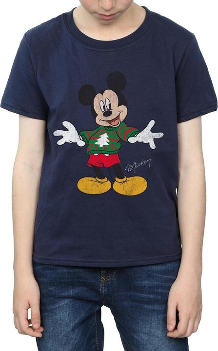 Actual product image Disney Boys Mickey Mouse Christmas Jumper T-Shirt (152, 158)