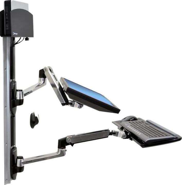 Actual product image Ergotron LX Wall Mount System with Small CPU Holder - mounting kit (CPU holder, mouse (Wall, 32.01")