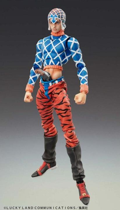 Actual product image Medicos Entertainment JoJo's Bizarre Adventure Part 5 Statue Legend PVC Statue Chozokado Guido Mista & S P (re-run) 15 cm