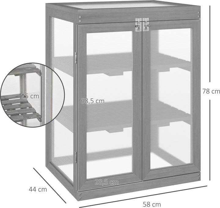Actual product image Outsunny Gewächshaus mit Ablagen