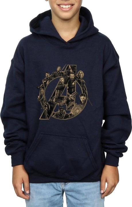 Immagine prodotto Avengers Infinity War Logo Felpa con Cappuccio Ragazzi (140, 146)