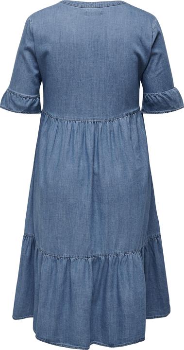 Produktbild Only Locker geschnitten V-Ausschnitt Glockenärmel Kurzes Kleid Jeanskleid (46)