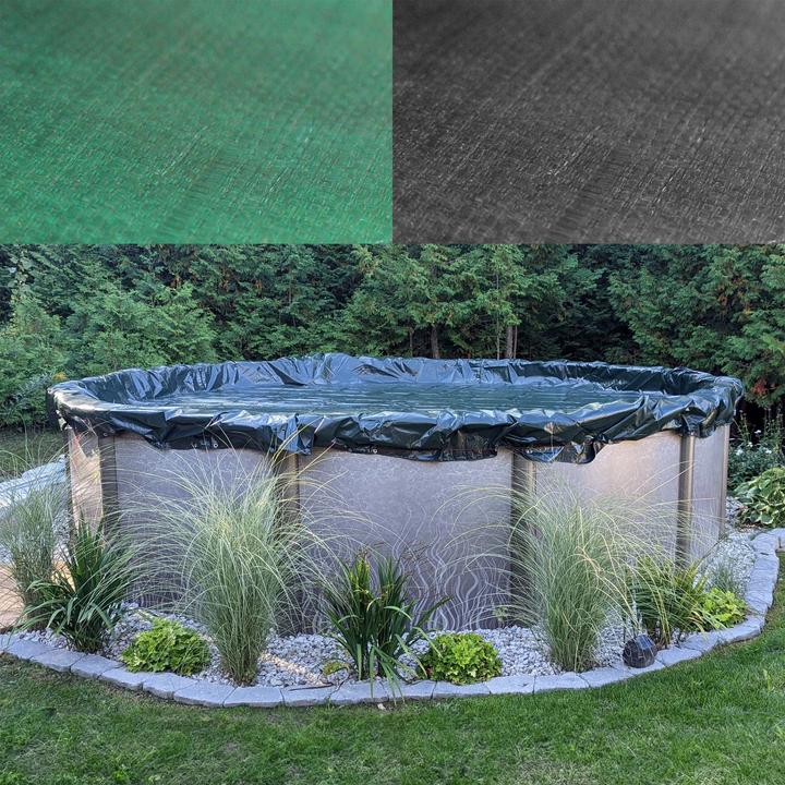 Actual product image Wiltec Pool Cover Round Ø420cm UV-resistant Pool Protection 2in1 Pool Tarpaulin for Summer & Winter