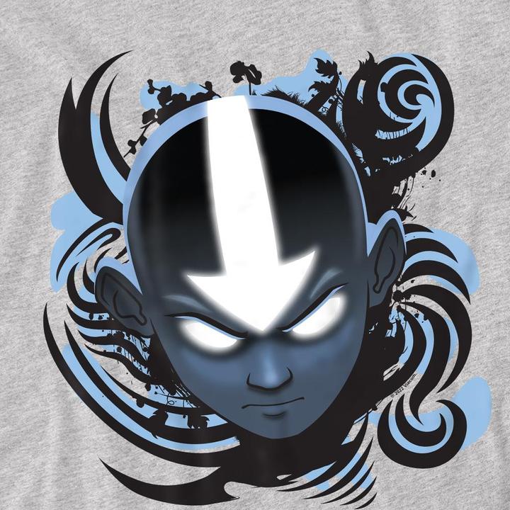 Immagine prodotto Avatar: The Last Airbender Blue and Black Maglietta Kanji Uomo (3XL)