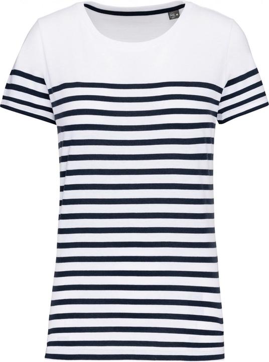 Navy Stripes, White