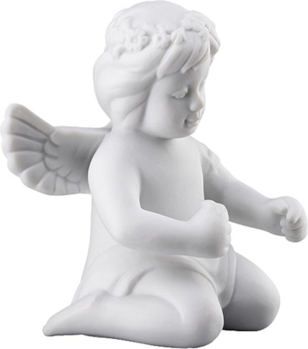 Produktbild Rosenthal Engel mittel - Weiss matt - Engel mit Blumenkranz