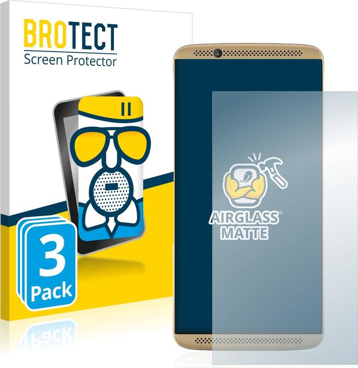 Produktbild BROTECT Schutzglas Schutzfolie Displayschutz Display Schutz Glas Folie matt (3 Stück, ZTE Axon 7)