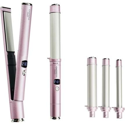 Immagine prodotto Carrera Set classico di piastra e arricciacapelli 3in1, rosa chiaro (Piastra per capelli)