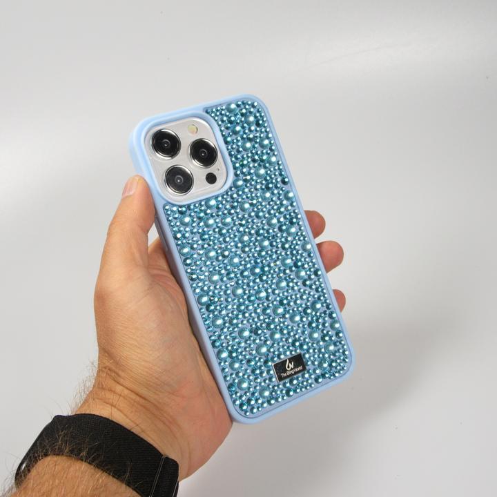 Actual product image PhoneLook Cover Glitter Diamond The Bling World Light blue (Apple iPhone 15 Pro)
