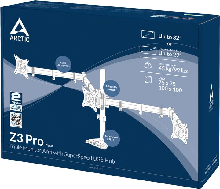 Produktbild Arctic Z3 Pro mit USB 3.0 Hub (Tisch, 29")