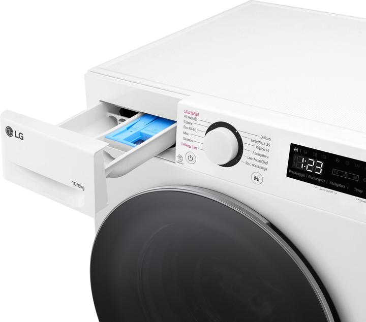 Actual product image LG D4R5010TSWSWS washer-dryer 10/6kg AI DD, R5 Series Class D, 1400 rpm, TurboWash 360, Steam, Eco Hyb