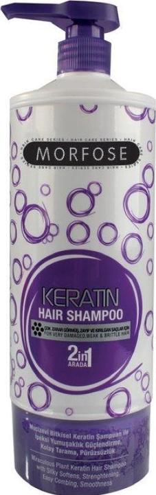 Produktbild Morfose Morphhose - Professional Reach Hair Shampoo 2In1 Keratin Keratin Shampoo To Restore Damaged Hair (1000 ml, Flüssiges Shampoo)