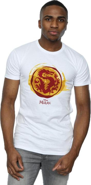 Actual product image Disney Mens Mulan Courage Dragon Symbol T-Shirt (S)