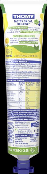 Nutritional values and ingredients THOMY Bio Mayonnaise (190 g)