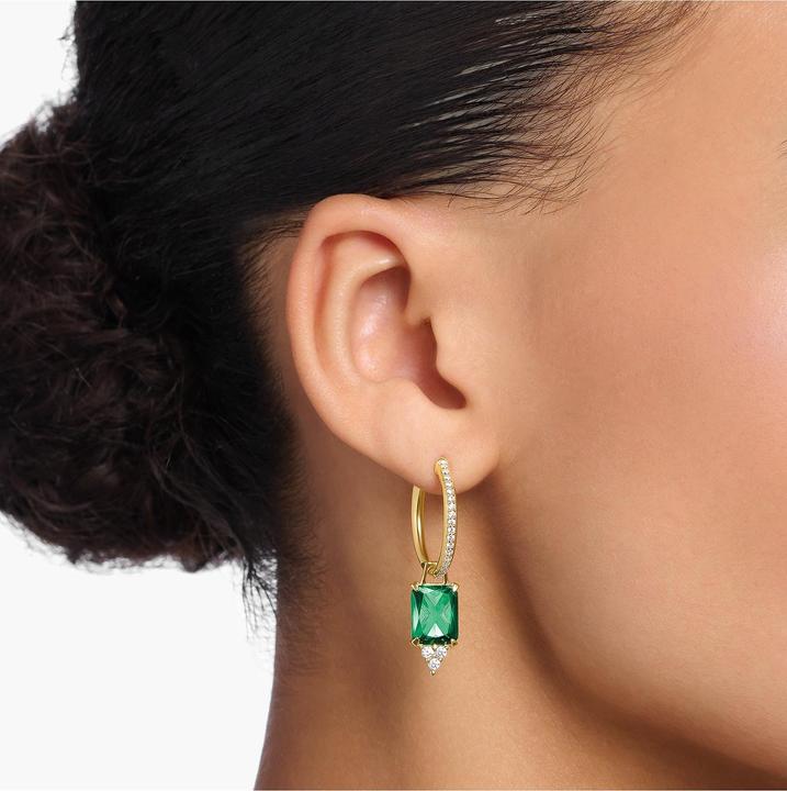 Produktbild Thomas Sabo Creolen grüner Stein gold (925er Silber)