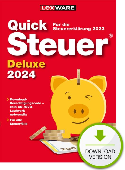 Image du produit Lexware ESD QuickSteuer Deluxe 2024 (1 Utilisateur, 12 mois)