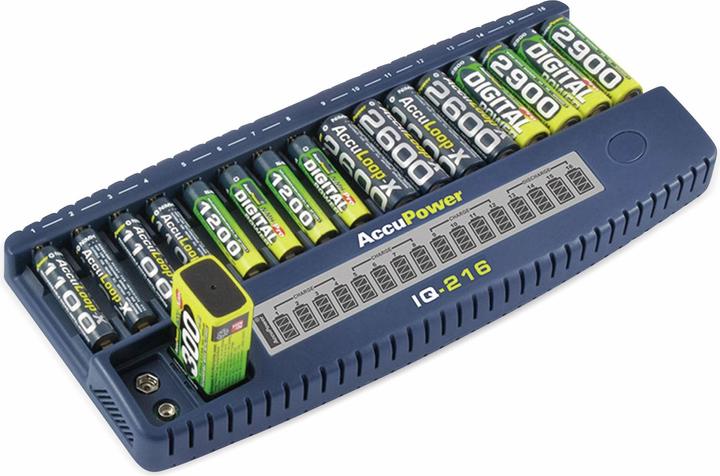 Produktbild AccuPower IQ216 (1 Stk., AAA, AA, 9V Block, Akku)