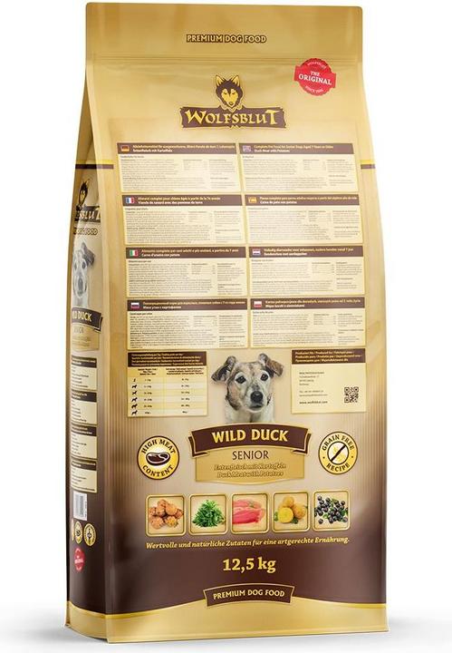 Actual product image Wolfsblut Dry food Dog Wild Duck, 12.5 kg (Senior, 1 pcs., 12500 g)