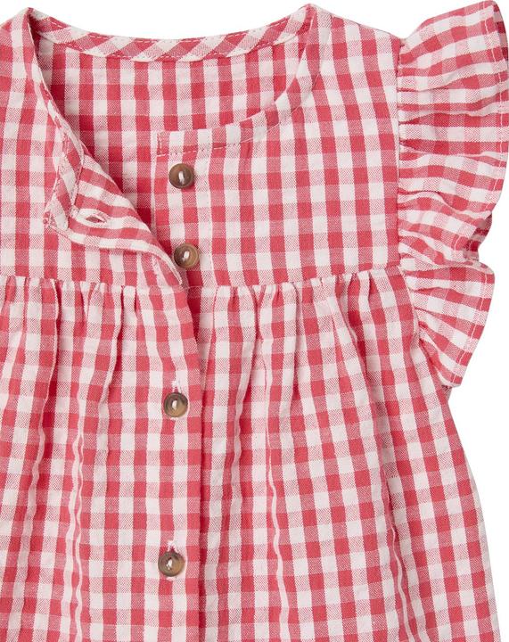 Produktbild Vertbaudet Baby Bluse aus kariertem Seersucker mit Volantärmeln (68)