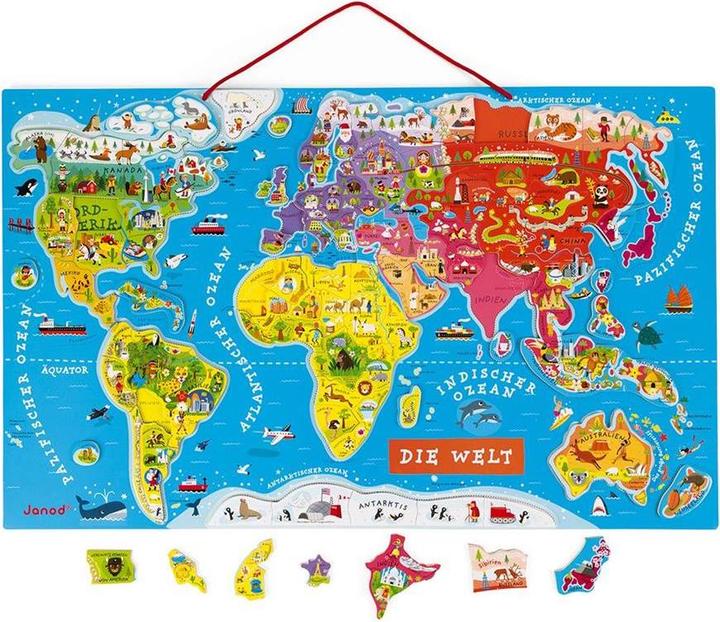 Produktbild Janod Magnetische Landkarte "Die Welt" (92 Teile)