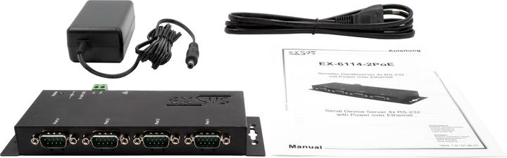 Immagine prodotto Exsys Server di dispositivi seriali 4x RS232, PoE