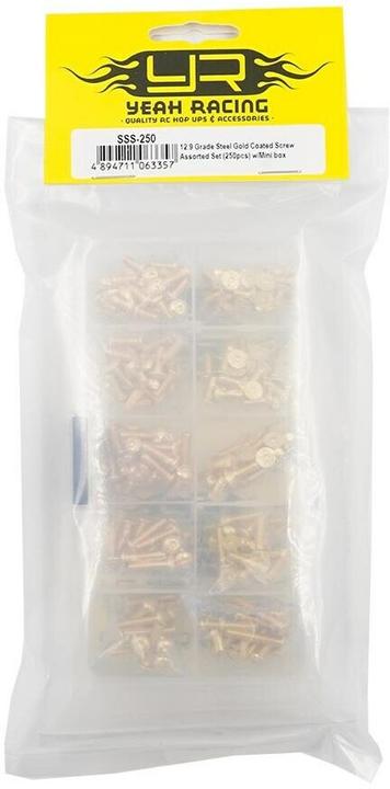 Image du produit Yeah Racing Boîte à vis M3 12.9G Plaqué or (1 Vis par pièce)