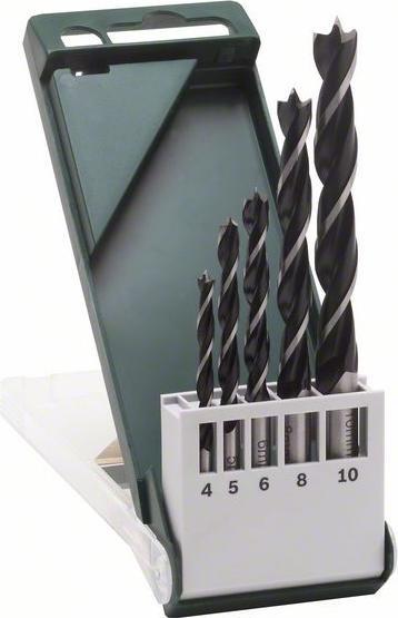 Produktbild Bosch Zubehör 5tlg. Holzspiralbohrer-Set 4,0 5,0 6,0 8,0 10,0 mm (4 mm, 5 mm, 6 mm, 8 mm, 10 mm)