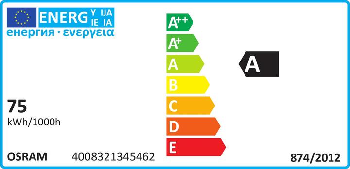 Etichetta energetica Osram Lampada Vialox (E27, 68 W, 5600 lm, 24 x, G)