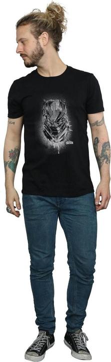 Actual product image Mens Black Panther Spray Headshot T-Shirt (L)