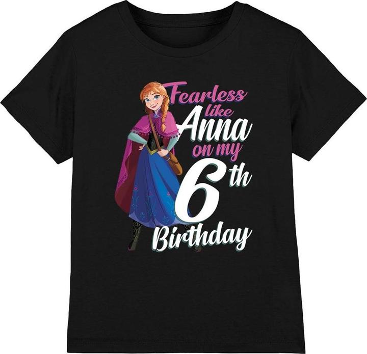 Immagine prodotto Disney Frozen Fearless Like Anna Maglietta 6° Compleanno Bambini (140)