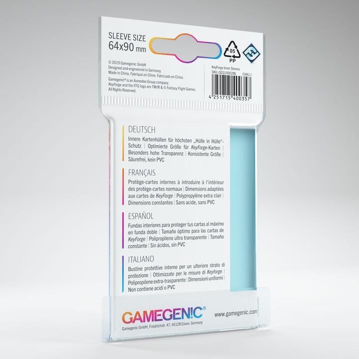 Actual product image Gamegenic Inner Clear Sleeves for Keyforge (40) -