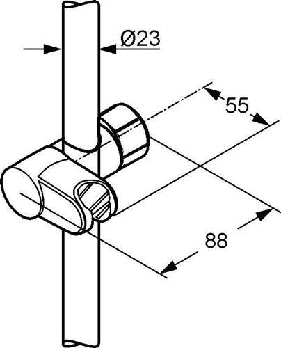 Produktbild Kludi Ersatzgleiter für Wandstange 23 mm