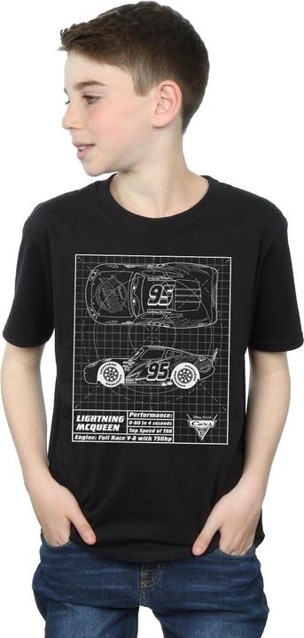 Image du produit Disney - T-shirt CARS LIGHTNING MCQUEEN BLUEPRINT - Garçon (128)