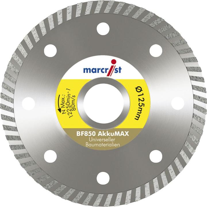 Produktbild Marcrist Diamant-Trennscheibe BF850 AkkuMax 125 x 22,23 mm Baumaterialien