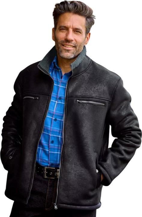 Actual product image Atlas For Men Mens Aviator Faux Suede Jacket (6XL)
