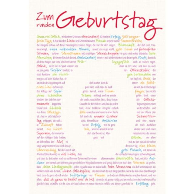Nährwerte und Zutaten Geburtstagskarte Zum runden Geburtstag - Maxi Card A4 (1 Stk.)