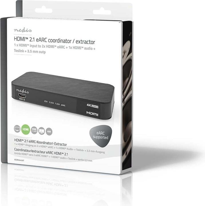 Produktbild Nedis Digital Audio Converter | 2-Weg | Anschlüsse – Eingang: DC Power / 1x HDMI™ Eingang | Anschlüs