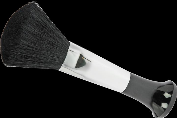 Immagine prodotto Spazzola per cipria da terra, nero/argento, capelli naturali, altezza 14,5 cm Ø 3 cm (Talco)
