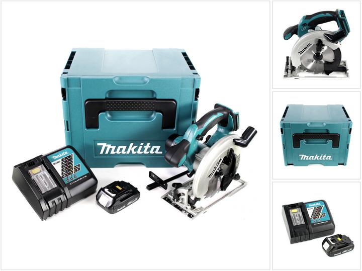 Makita DSS 611 RY1J Akku Handkreissäge 18V 165 mm im Makpac + 1x 1,5Ah Akku + Ladegerät