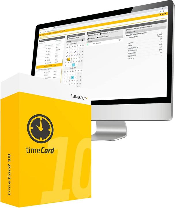 Produktbild ReinerSCT Zeiterfassung Mitarbeiterlizenz timeCard 10 1 Jahr für 25u