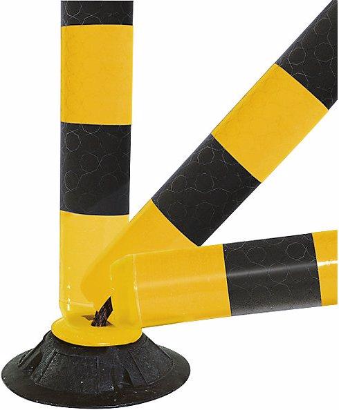 Image du produit Moravia Potelet FlexPin, hauteur 1000 mm, jaune / noir réfléchissant.