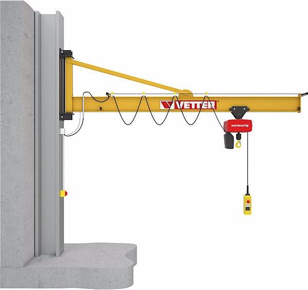 Produktbild Vetter Wandschwenkkran PRAKTIKUS PW, ohne Elektrokettenzug, TF 1000 kg, Ausladung 4 m