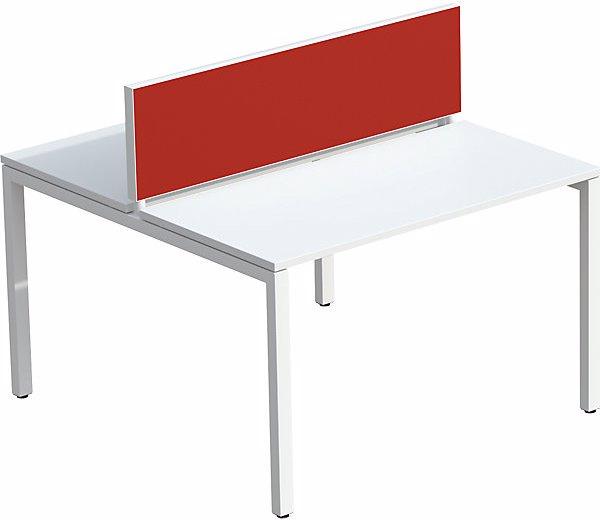 Produktbild Paperflow Tischtrennwand für Teamschreibtische, Breite 1400 mm, Bezug rot
