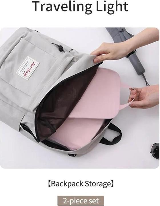 Produktbild Only-Bags.Store 2pcs Travel Compression Packing Cubes Bag Portable Koffer Kleidung Organizer Wasserdichtes Gepäck